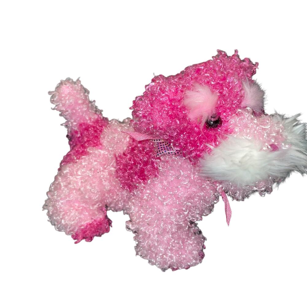 Ty Pinky Glitters Plush Dog 6" Pink White Stuffed Animal Pup Nursery Toy Vintage - Picture 10 of 12